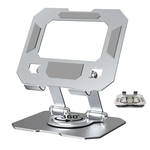 Adjustable Laptop Stand with 360° Rotating Base Tabletop Stand Foldable Portable Stand Holder Compatible for Notebook Ipad, laptop