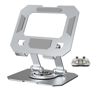 Adjustable Laptop Stand with 360° Rotating Base Tabletop Stand Foldable Portable Stand Holder Compatible for Notebook Ipad, laptop